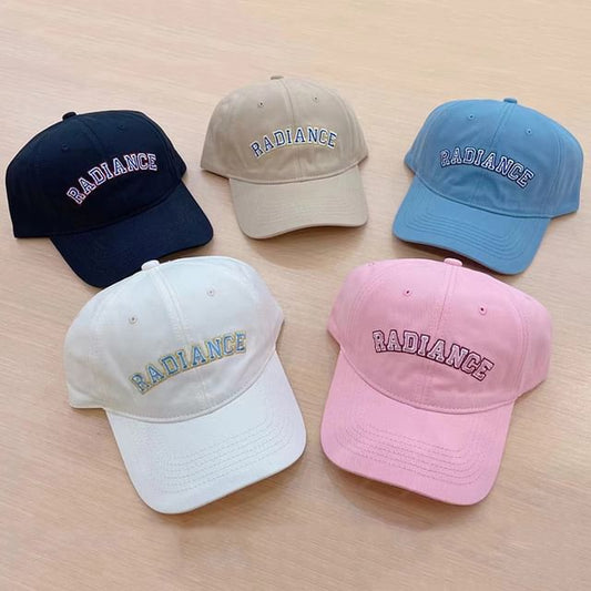 Lettering Baseball Embroidered Cap