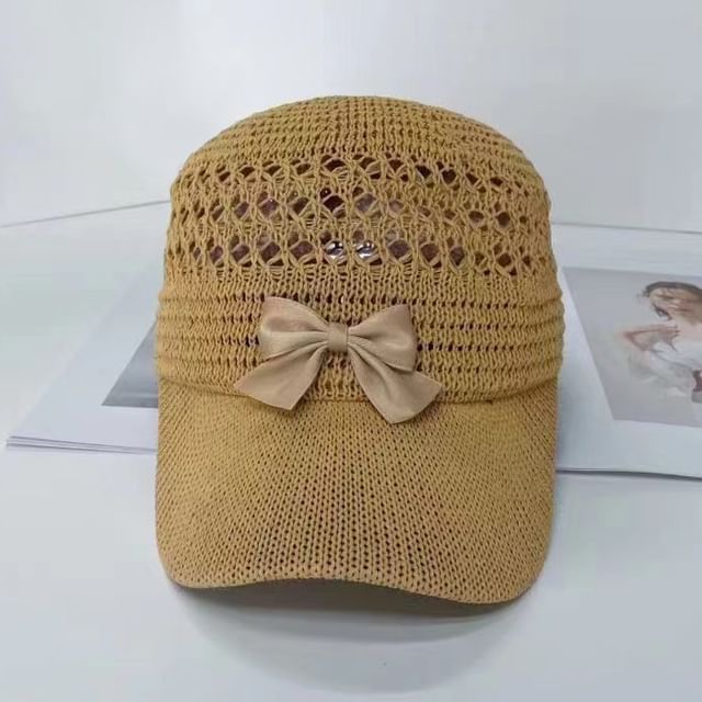 Cap Woven Baseball Bow