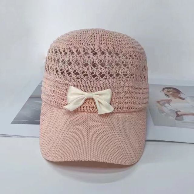 Cap Woven Baseball Bow