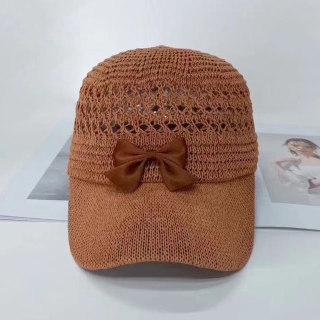 Cap Woven Baseball Bow