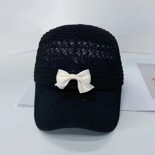 Cap Woven Baseball Bow