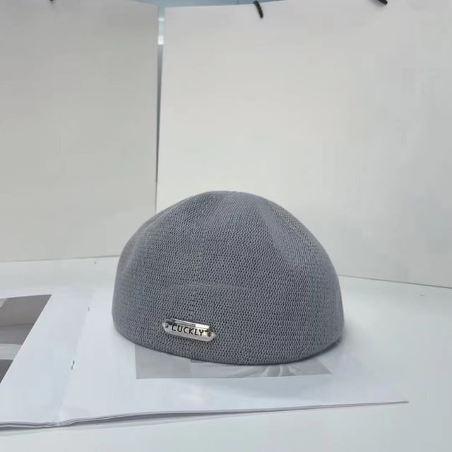 Plate Beret Hat Metal Lettering