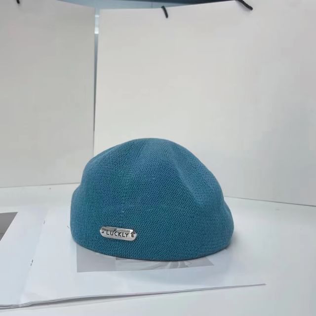 Plate Beret Hat Metal Lettering