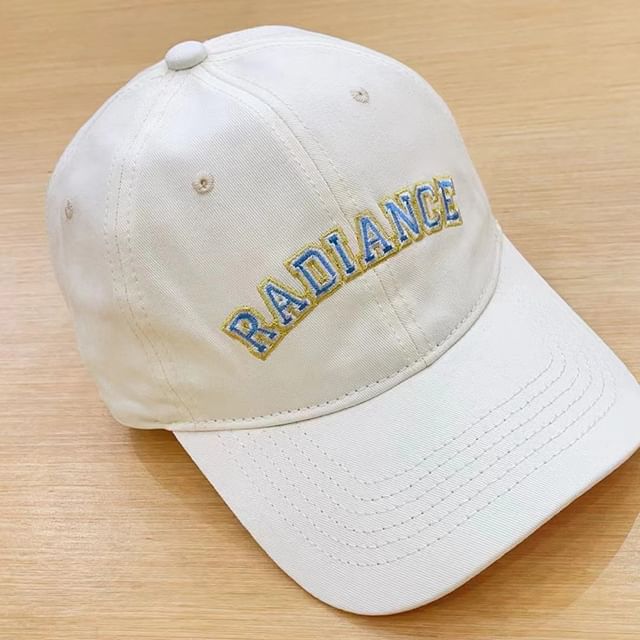 Lettering Baseball Embroidered Cap