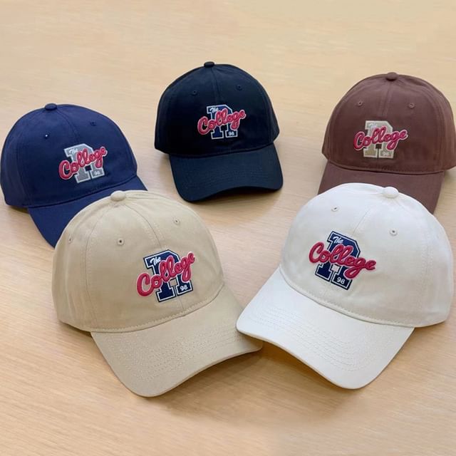 Cap Baseball Lettering Embroidered