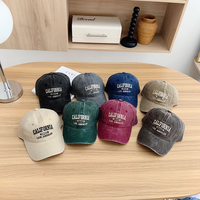 Embroidered Lettering Cap Baseball