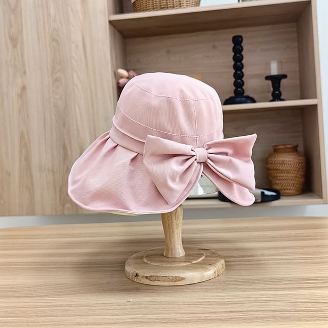 Hat Bucket Plain Bow