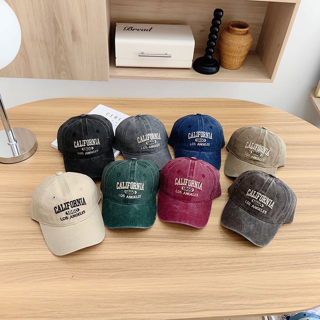 Embroidered Lettering Cap Baseball