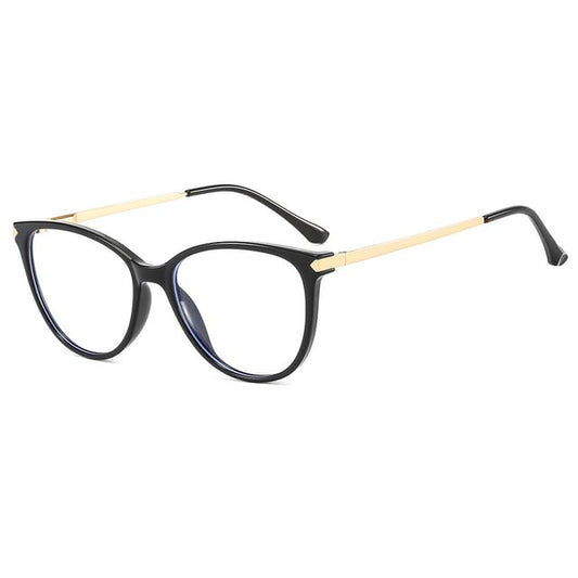 Round Blue Blocking Eyeglasses Light