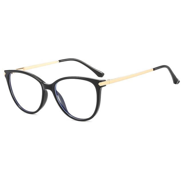 Round Blue Blocking Eyeglasses Light