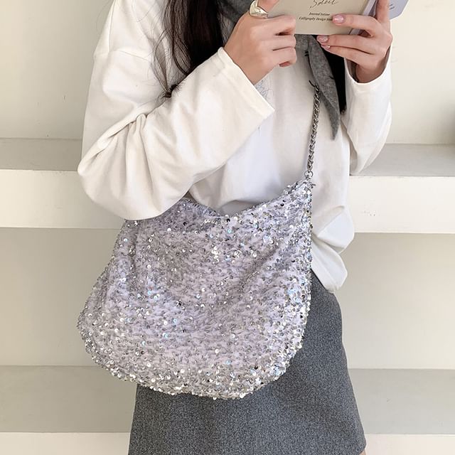 Bag Sequin Strap Chain Crossbody