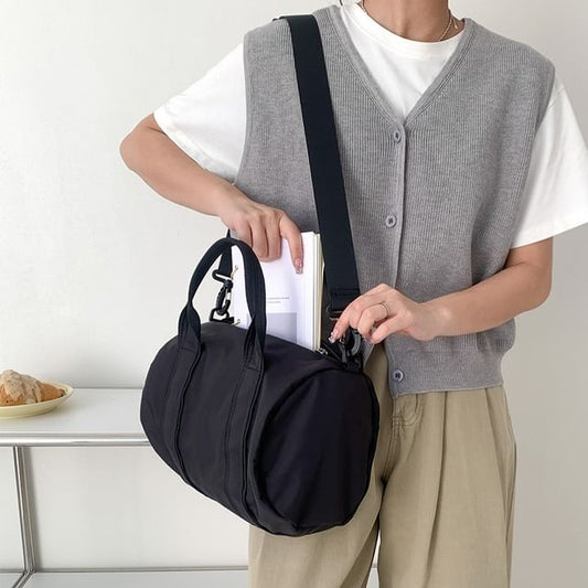 Barrel Nylon Bag Plain