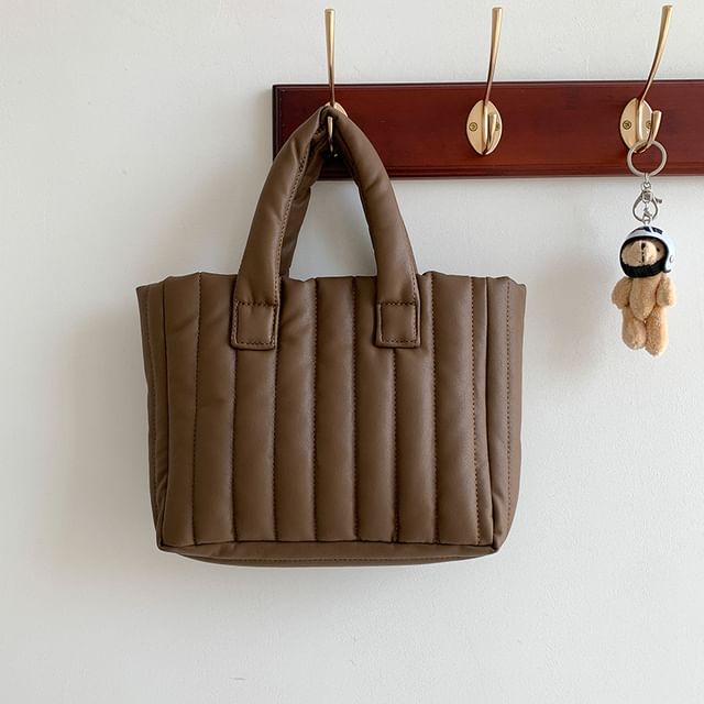 Tote Plain Bag Quilted