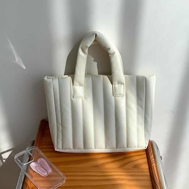 Tote Plain Bag Quilted