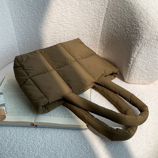 Quilted Plain Bag Tote