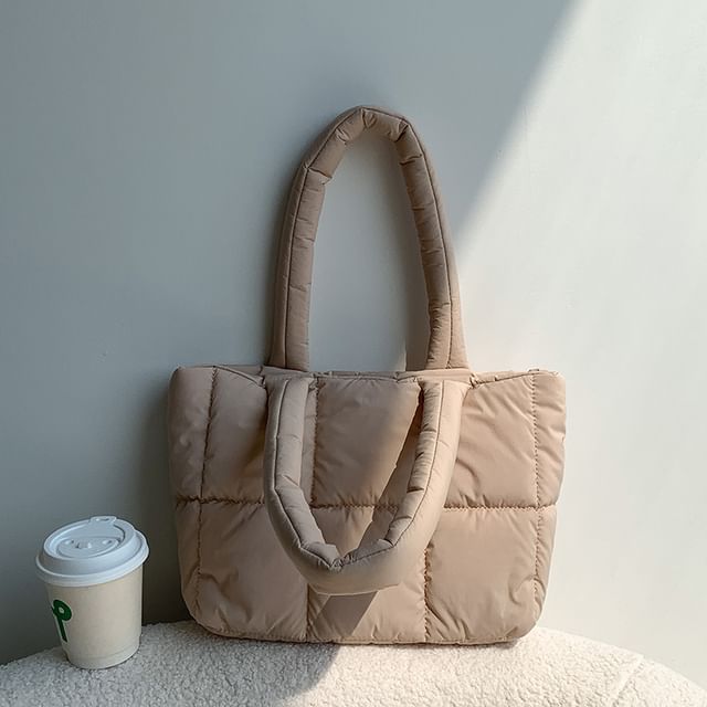 Quilted Plain Bag Tote