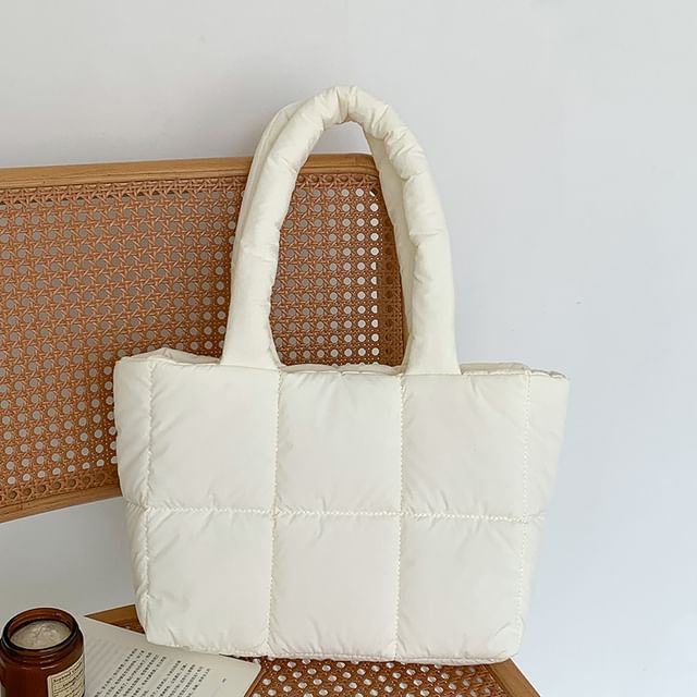 Quilted Plain Bag Tote