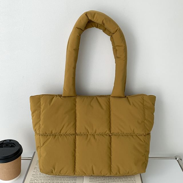 Quilted Plain Bag Tote