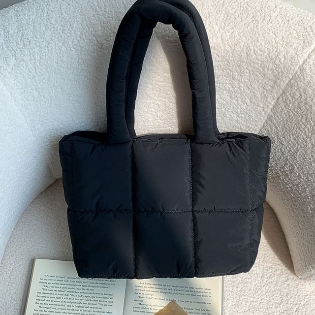 Quilted Plain Bag Tote