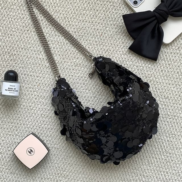 Bag Hobo Chain Strap Sequin