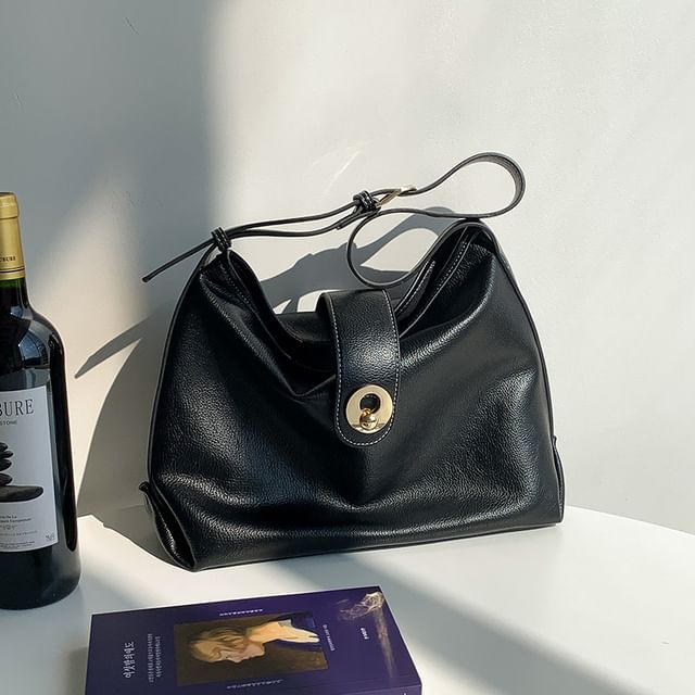 Bag Plain Leather Faux Tote