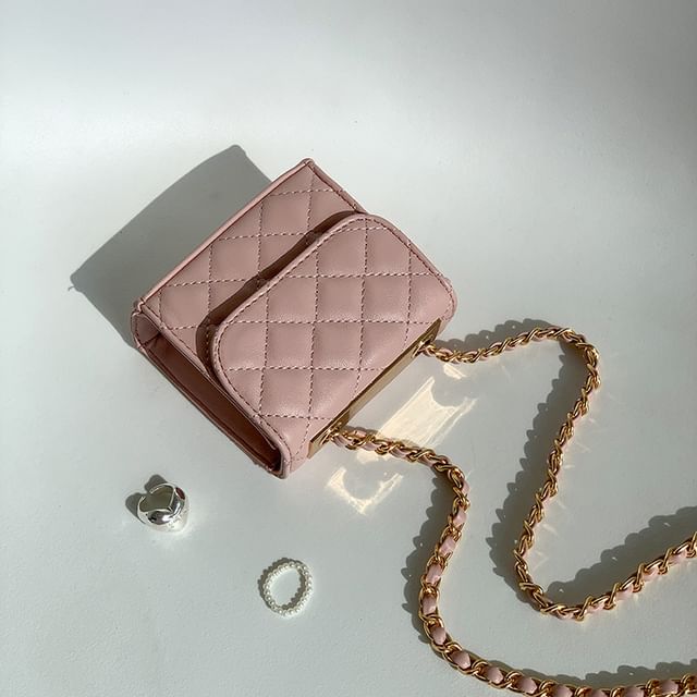 Crossbody Flap Strap Chain Quilted Bag