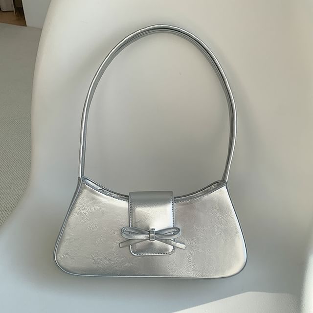 Bag Faux Shoulder Leather Bow