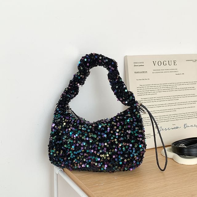 Crossbody Handle Top Bag Sequin