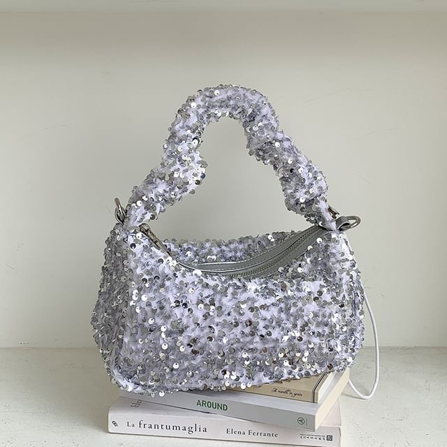Crossbody Handle Top Bag Sequin