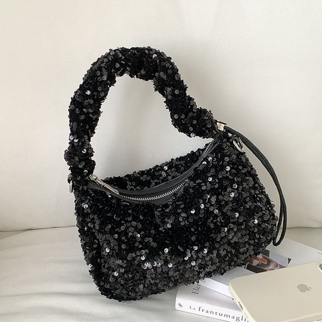Crossbody Handle Top Bag Sequin
