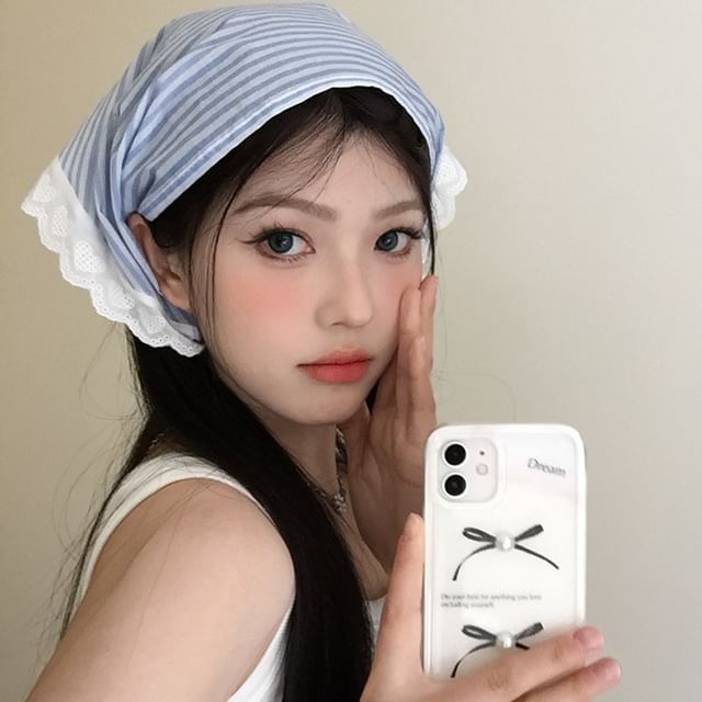 Lace Designs) Head Trim Triangle (Various Scarf