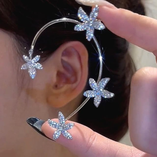 Floral Cuff Rhinestone Ear