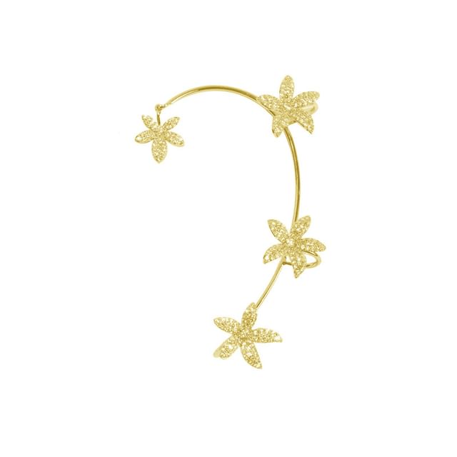 Floral Cuff Rhinestone Ear