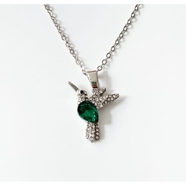 Necklace Rhinestone Bird