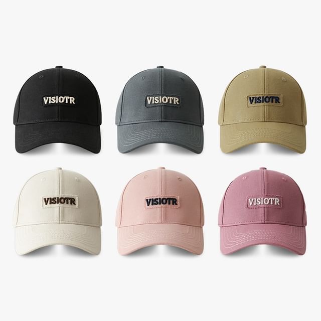 Lettering Cap Baseball Embroidered