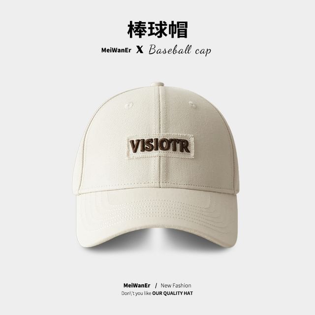 Lettering Cap Baseball Embroidered