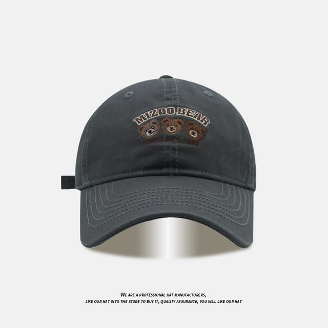 Cap Embroidered Baseball Bear