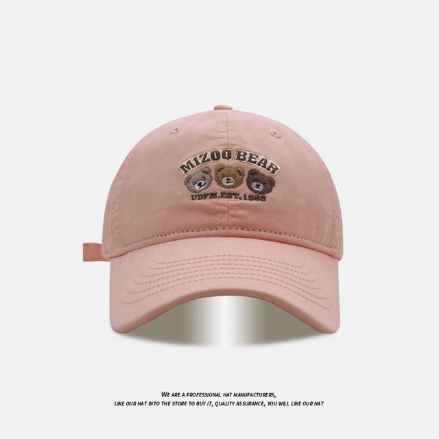 Cap Embroidered Baseball Bear