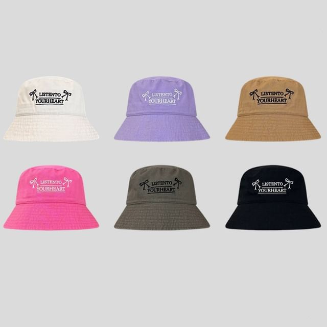 Bucket Hat Lettering Embroidered