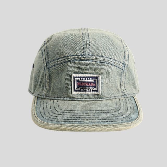 Cap Baseball Denim Applique Washed