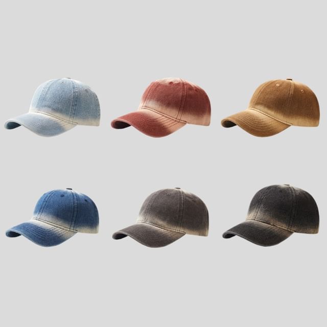 Washed Cap Baseball Denim