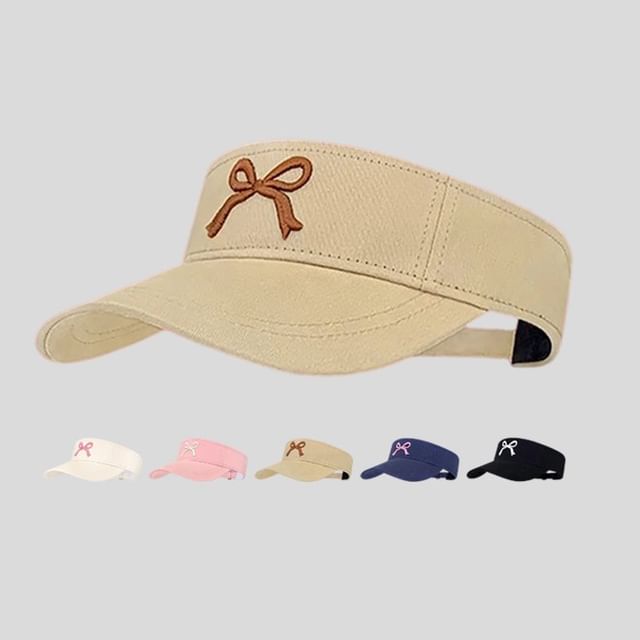Sun Embroidered Bow Visor