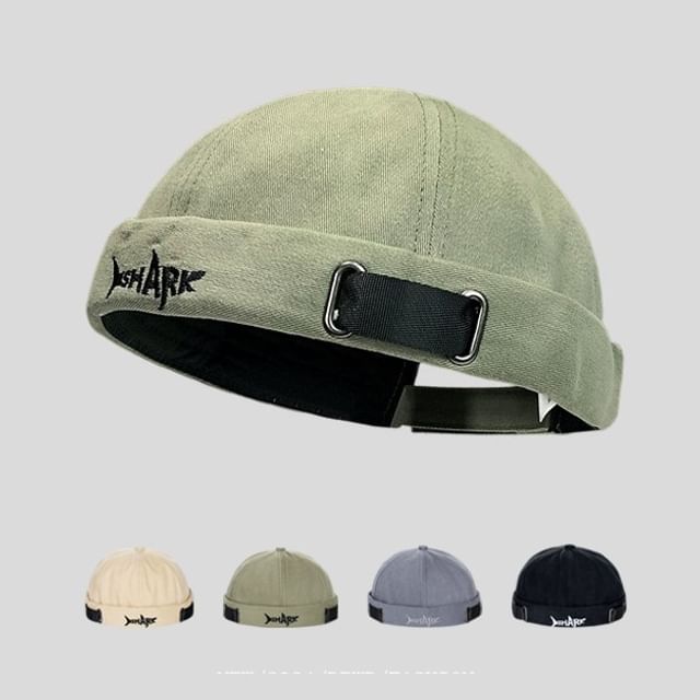 Brimless Hat Embroidered Lettering