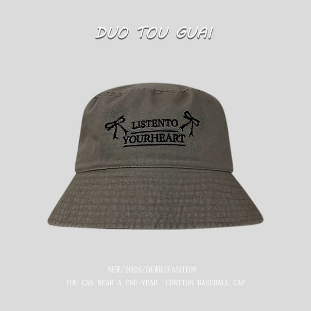 Bucket Hat Lettering Embroidered