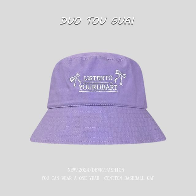 Bucket Hat Lettering Embroidered