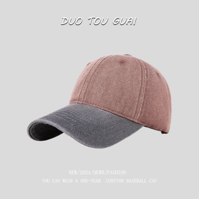 Cap Washed Denim Baseball Tone Two