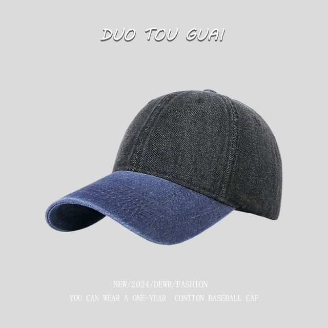 Cap Washed Denim Baseball Tone Two
