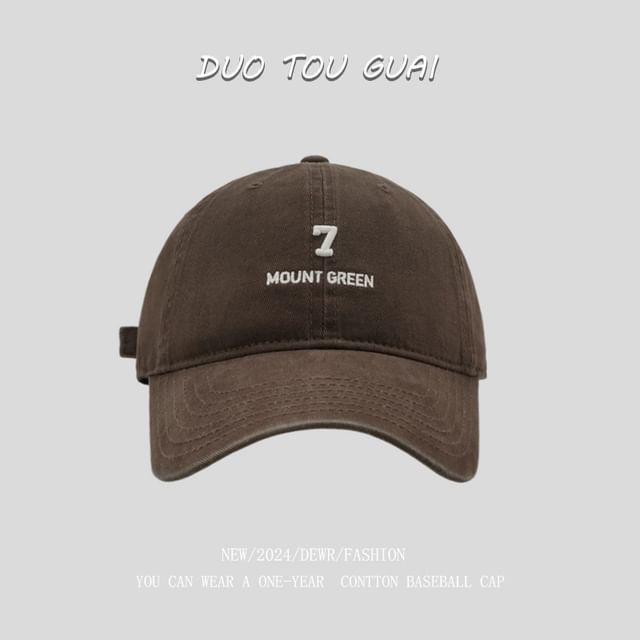 Cap Embroidered Number Baseball