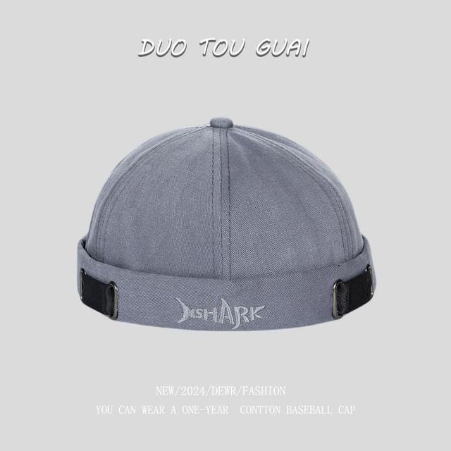 Brimless Hat Embroidered Lettering