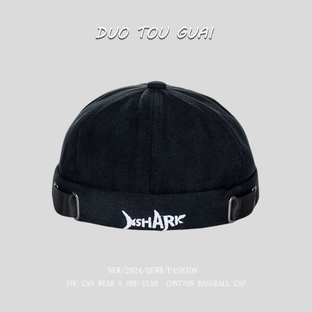 Brimless Hat Embroidered Lettering